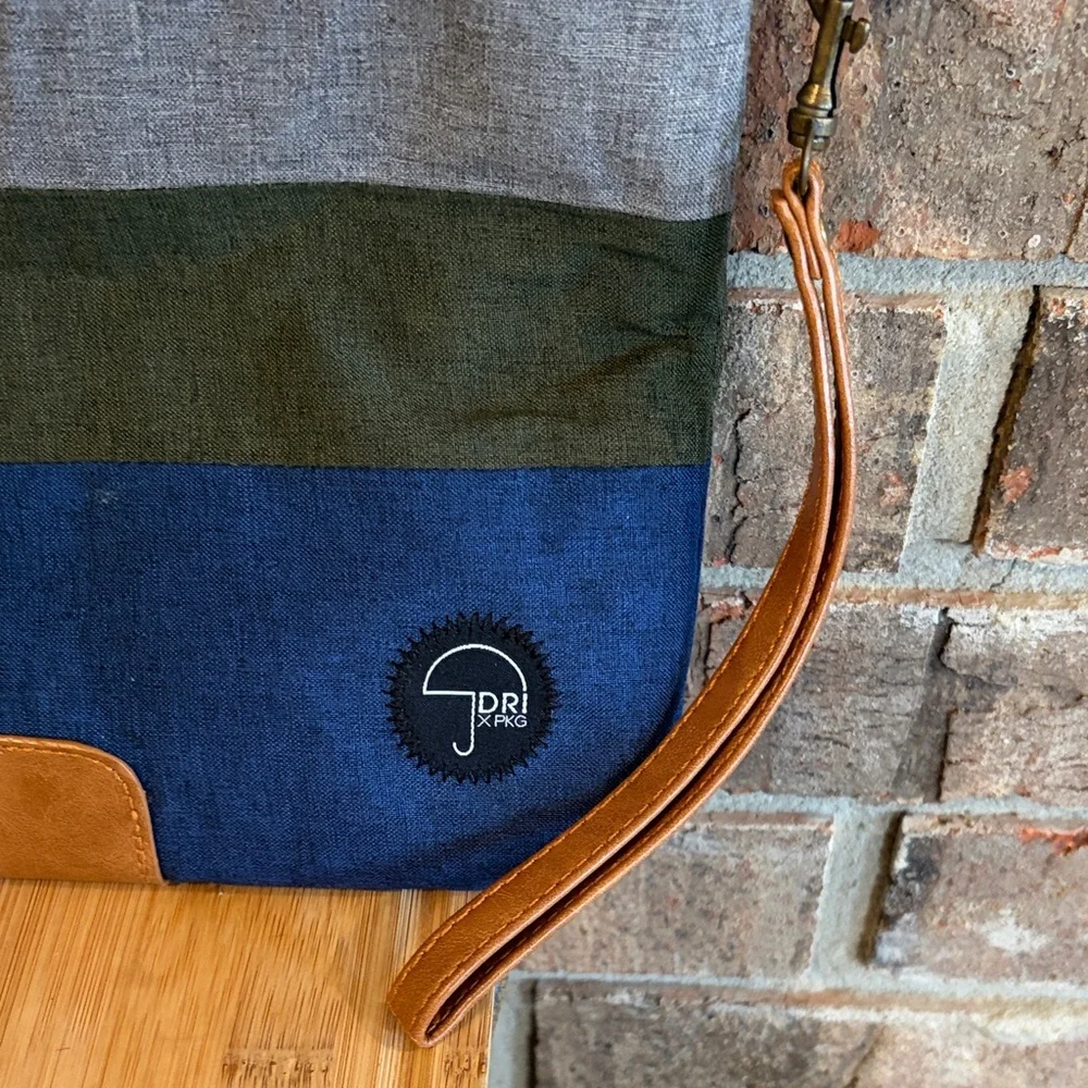 Modern Gray, Green, and Blue Laptop Bag